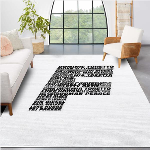 Fast And Furious All Name Of Characters Area Rug Carpet Bedroom Family Gift US Decor