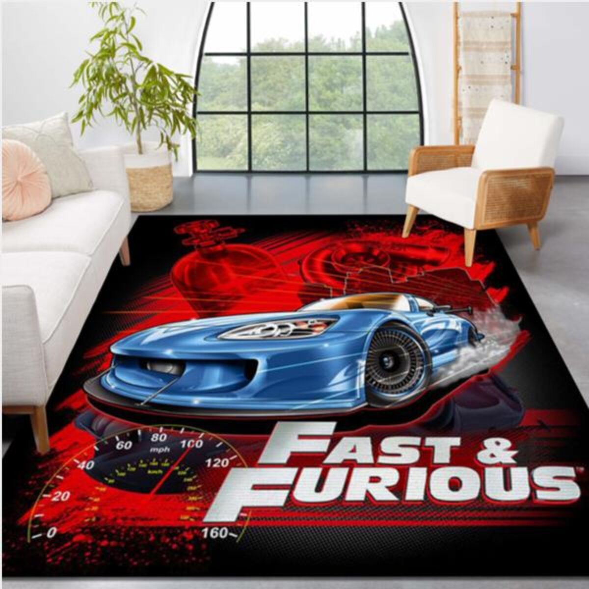 Car Area Rug, Funny Car Lovers Rug, Garage Ghotic Cramps Rock Printing -  Woobedding in 2023