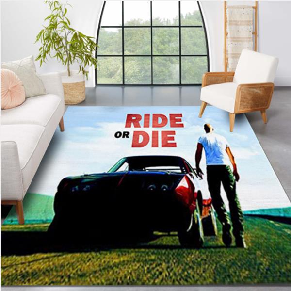 Fast And Furious Dominic Toretto Ride Or Die Area Rug Carpet Bedroom Family Gift US Decor