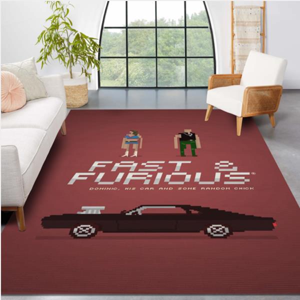 Fast And Furious Movie Pixel Area Rug Carpet Bedroom US Gift Decor