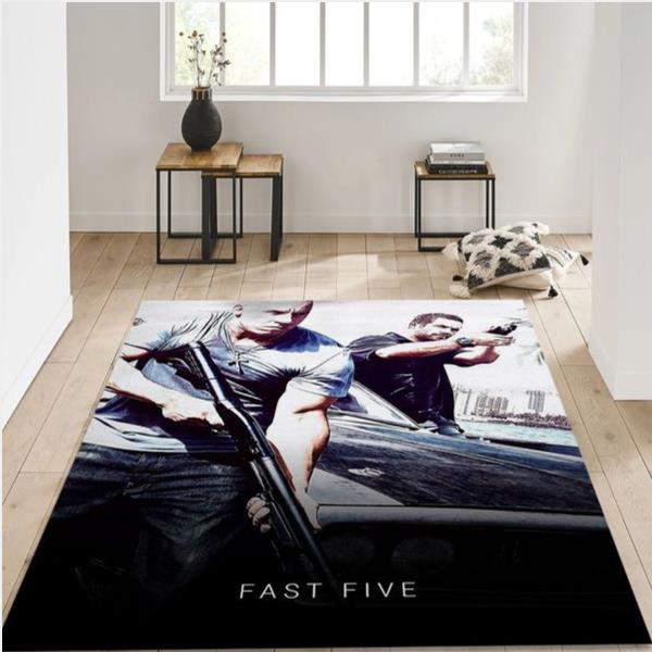 Fast Five Rug Art Painting Movie Rug - Christmas Gift Us Decor