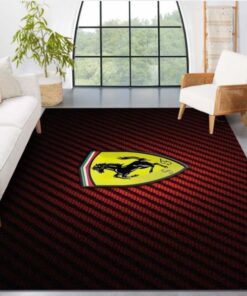 Ferrari Logo Area Rug For Christmas Bedroom Family Gift Us Decor