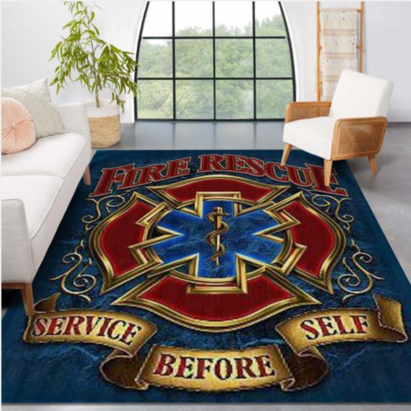 Firefighter Rescue Area Rug Living Room Rug Home Decor Floor Decor