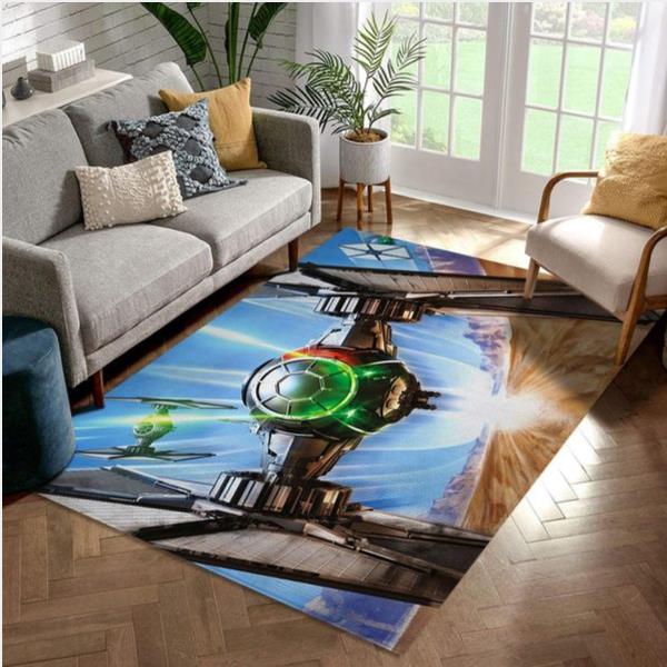 First Order Tie Fighter Star War Battle Zone Area Rug Living Room Rug Home Decor Floor Decor