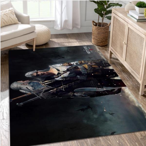 Geralt And Ciri Game Area Rug Carpet Bedroom Rug