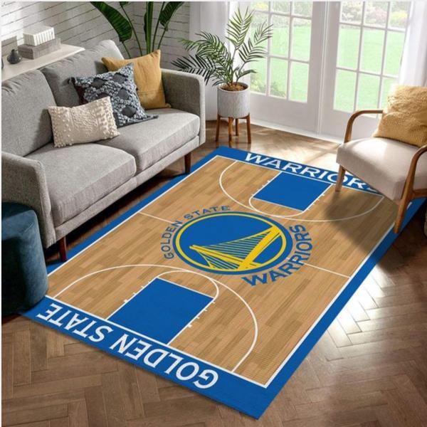 Golden State Warriors Nba Rug Room Carpet Sport Custom Area Floor Home Decor