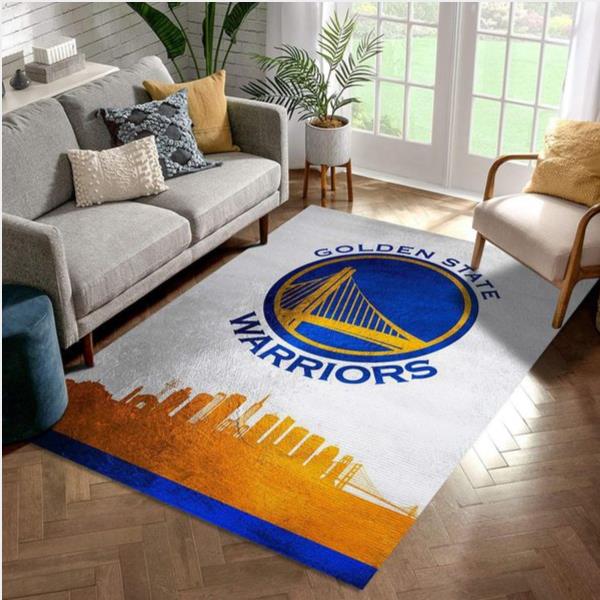 Golden State Warriors Nba Team Area Rug Living Room Rug Family Gift Us Decor