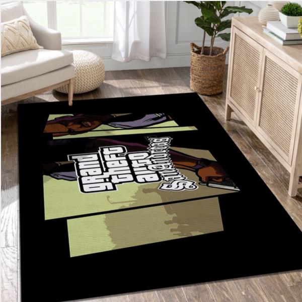 Grand Theft Auto San Andreas Game Area Rug Carpet Living Room Rug