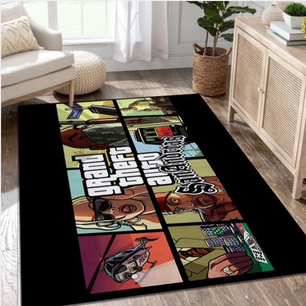 Grand Theft Auto San Andreas Gaming Area Rug Area Rug