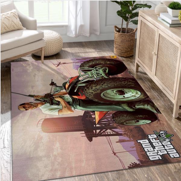 Grand Theft Auto V Video Game Area Rug For Christmas Bedroom Rug