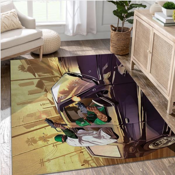 Grand Theft Auto V Video Game Reangle Rug Bedroom Rug