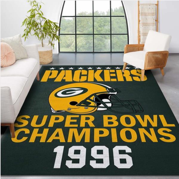 Green Bay Packers 1996 NFL Football Team Area Rug For Gift Bedroom Rug Home Us Decor