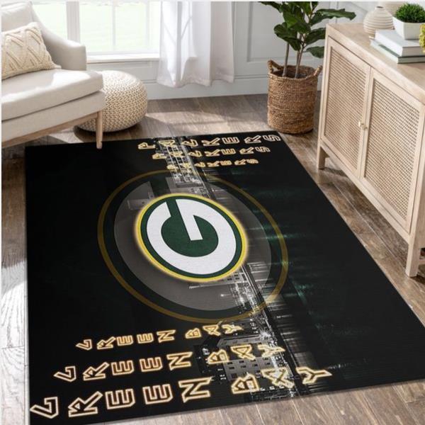 Green Bay Packers NFL Area Rug For Christmas Bedroom Rug Us Gift Decor