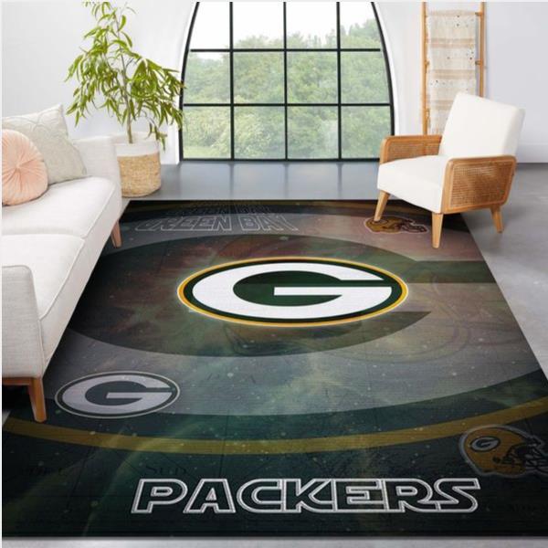 Green Bay Packers NFL Area Rug Living Room Rug Home Us Decor
