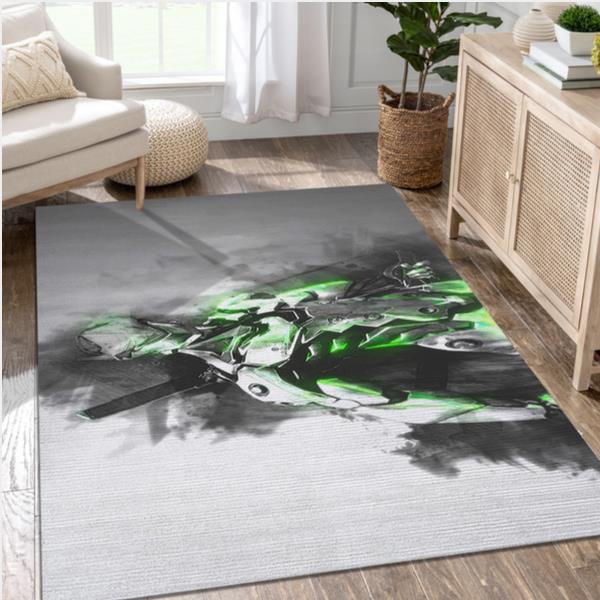 Green Genji Game Area Rug Carpet Bedroom Rug