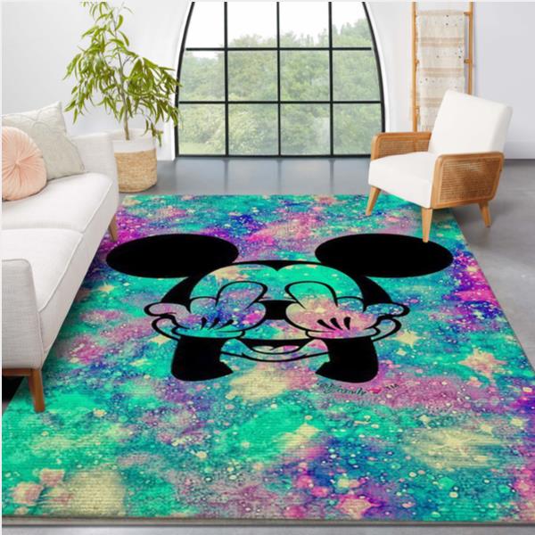 Grunge Mickey Mouse Galaxy Area Rug Carpet Bedroom Family Gift Us Decor