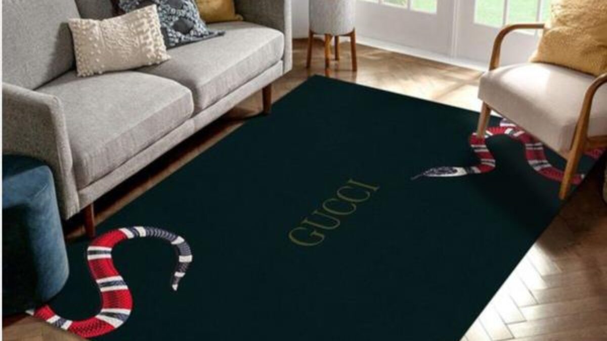 Gucci Area Rug Bedroom Rug Family Gift US Decor Peto Rugs