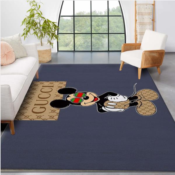 Gucci Fashion Brand Logo And Mickey Area Rug - Living Room Carpet Fn121128 Christmas Gift Floor Decor The Us Decor