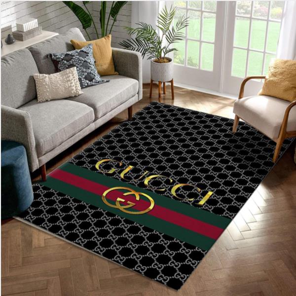 Gucci Gold Pattern Living Room Area Carpet Living Room Rug - Fn281011 The Us Decor