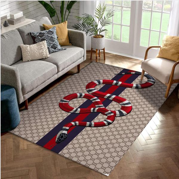Gucci Snake Red Blue Area Rugs Living Room Carpet FN131107 Christmas Gift Floor Decor The US Decor