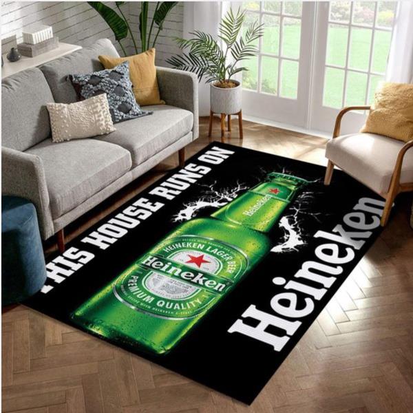 Heineken This House Runs On Rug Room Carpet Custom Area Floor Home Decor