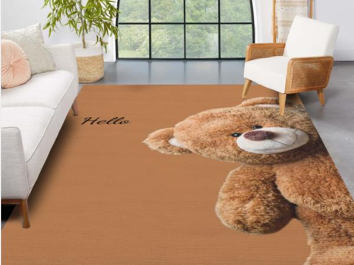  Bear Rug 3x4 Area Rug Cartoon Rugs for Entryway