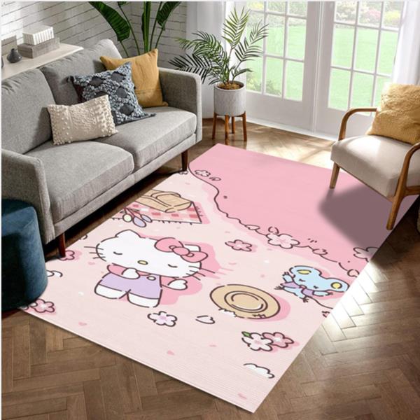 Hello Kitty Area Rug Carpet Team Logo Family Gift US Decor