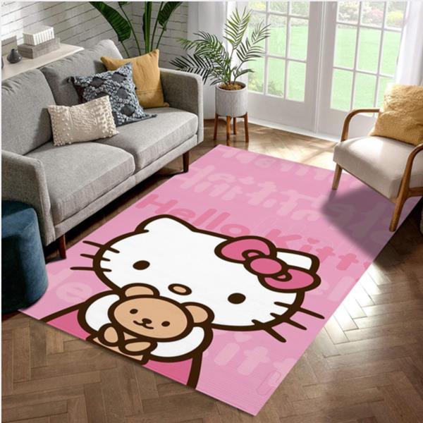 Hello Kitty Area Rug Carpet Team Logo Home Decor Floor Decor