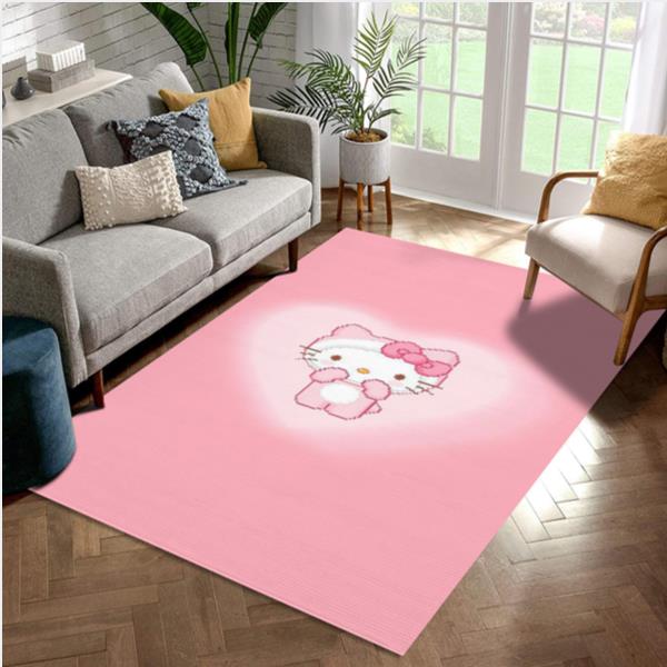 Hello Kitty Mini Area Rug Carpet Team Logo Family Gift US Decor