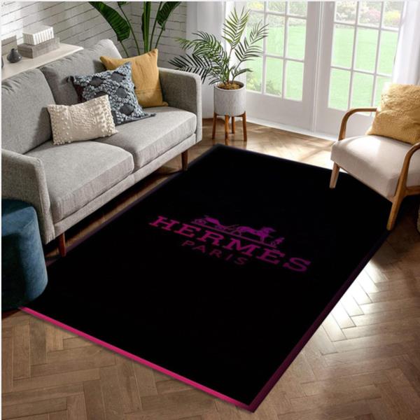 Hermes Ver6 Fashion Brand Area Rug Bedroom Rug Family Gift US Decor