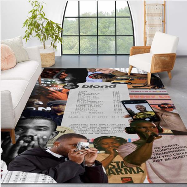 Hip Hop Frank Ocean Blonde Album Area Rug Carpet Kitchen Rug Family Gift US Decor