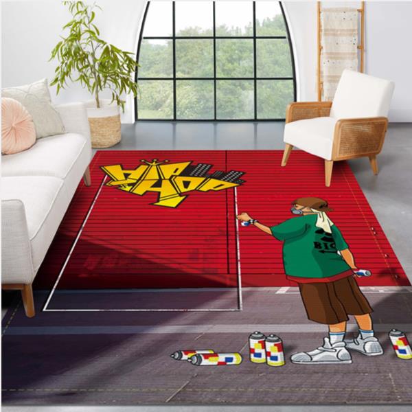 Hip Hop Graffiti Style Area Rug Carpet Kitchen Rug Family Gift US Decor