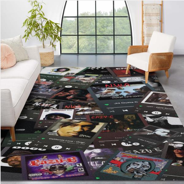 Hip Hop Music Songs Area Rug Carpet Kitchen Rug Family Gift US Decor