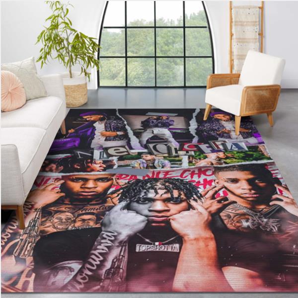 Hip Hop NLE Choppa Wallpaper Area Rug Carpet Bedroom Family Gift US Decor