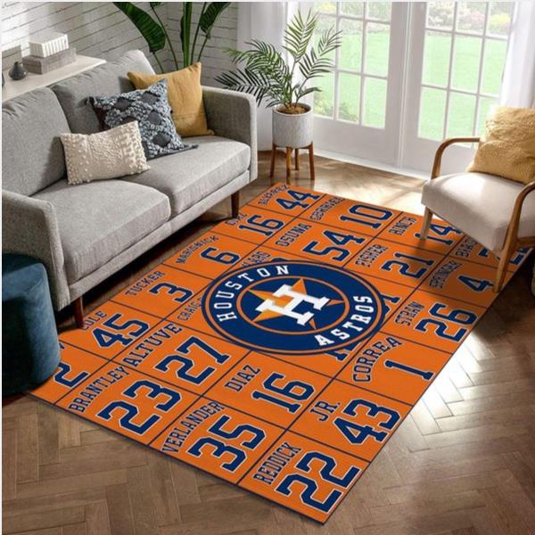 Houston Astros Mlb Logo Rug Room Carpet Custom Area Floor Home Decor