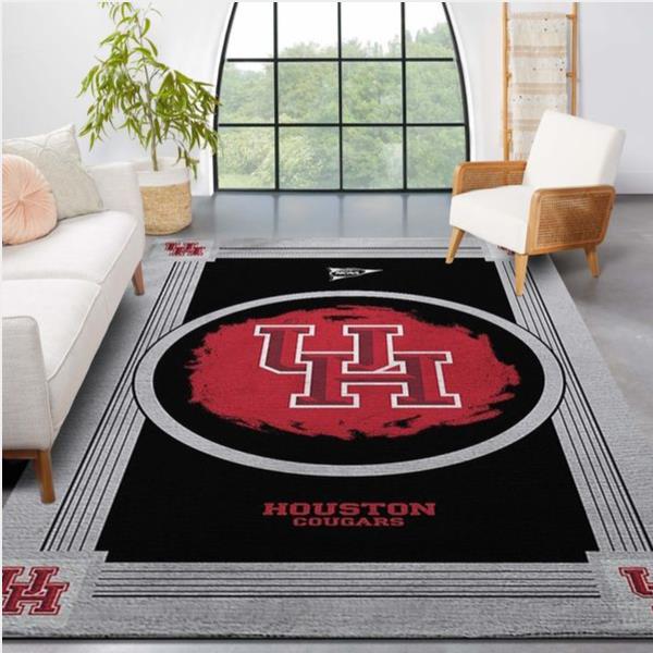 Houston Cougars Ncaa Team Logo Nice Gift Home Decor Rectangle Area Rug
