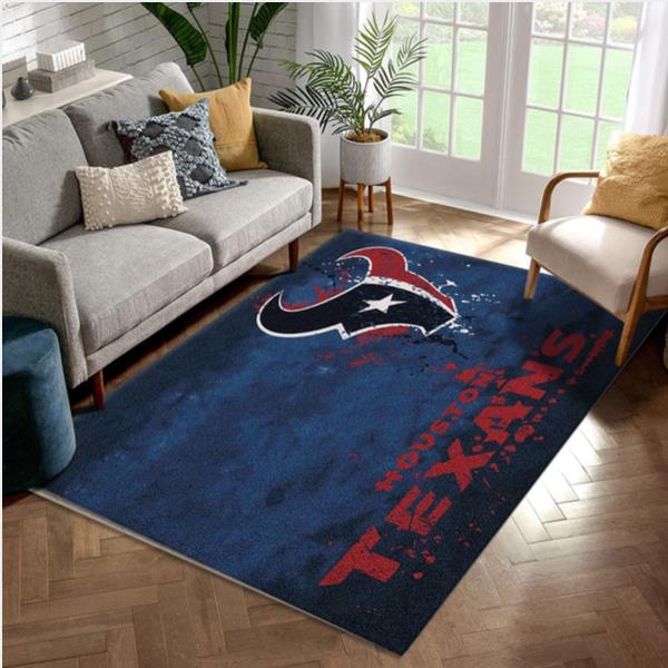 Houston Texans Fade Rug NFL Team Area Rug Living Room Rug Home Decor Floor Decor