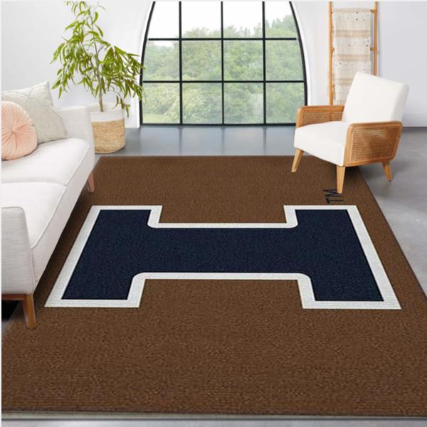 Illinois University Team Spirit Rug NCAA Area Rug Carpet Kitchen Rug Family Gift US Decor