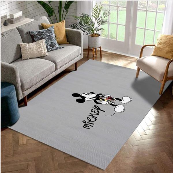 Illustration Mickey Mouse Minimalism Logo Cartoon Disney Christmas Gift Rug Living Room Rug Home Decor Floor Decor