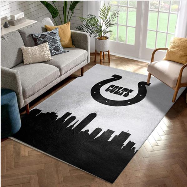 Indiana Colts Skyline NFL Area Rug Carpet Kitchen Rug US Gift Decor