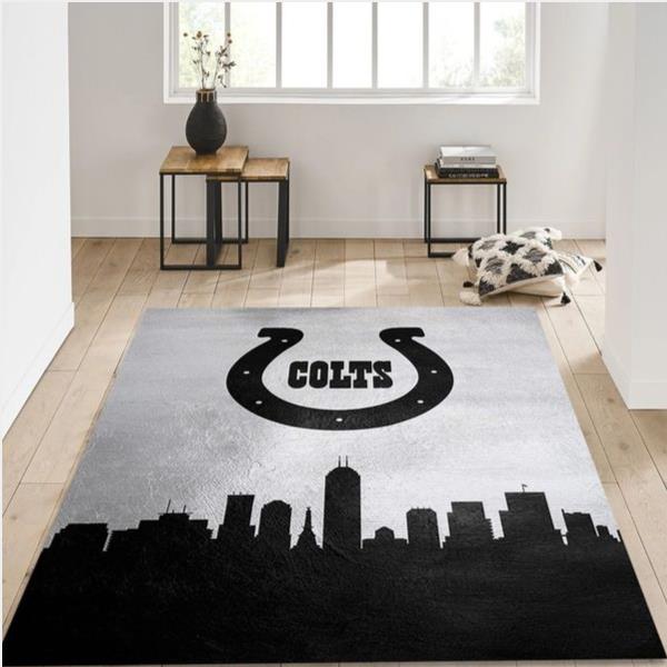 Indiana Colts Skyline Nfl Area Rug Carpet Kitchen Rug Us Gift Decor