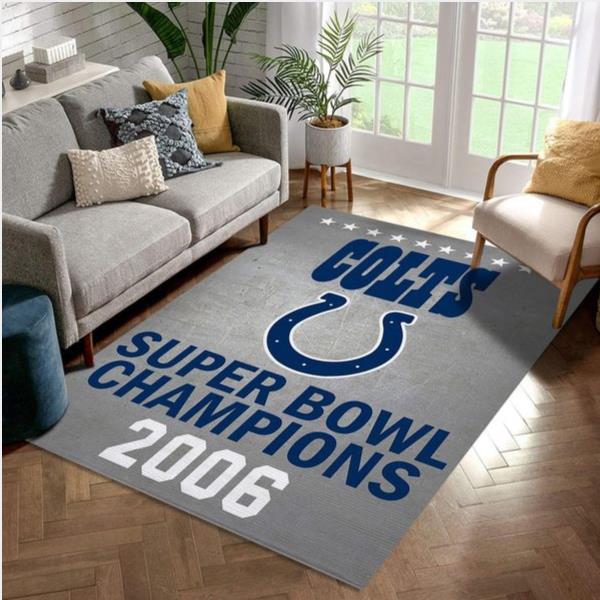 Indianapolis Colts 2006 Nfl Area Rug Bedroom Rug Home Decor Floor Decor