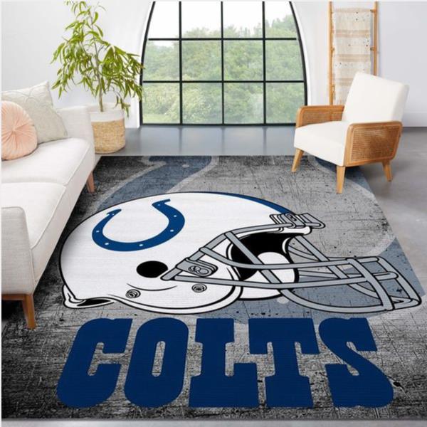 INDIANAPOLIS COLTS HELMET NFL FOOTBALL TEAM AREA RUG FOR GIFT LIVING ROOM RUG HOME US DECOR
