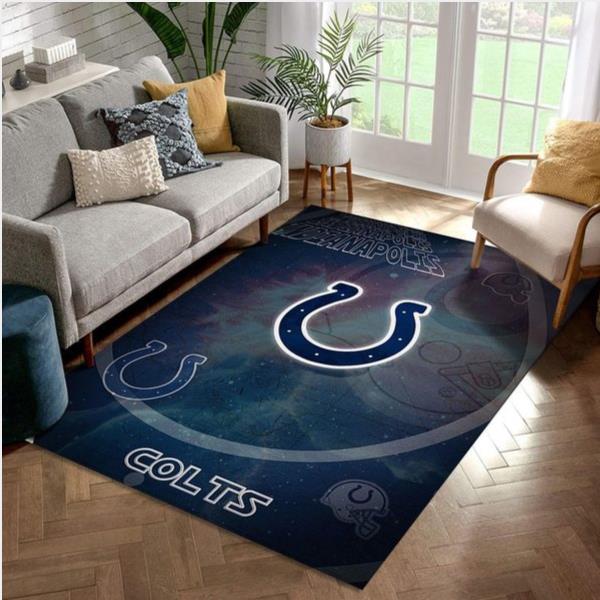 Indianapolis Colts Nfl Area Rug Living Room Rug Home Decor Floor Decor