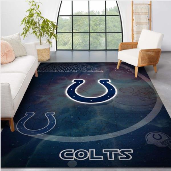 Indianapolis Colts Nfl Area Rug Living Room Rug Home Decor Floor Decor