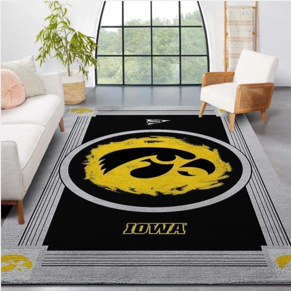 Iowa Hawkeyes NCAA Team Logo Nice Gift Home Decor Rectangle Area Rug