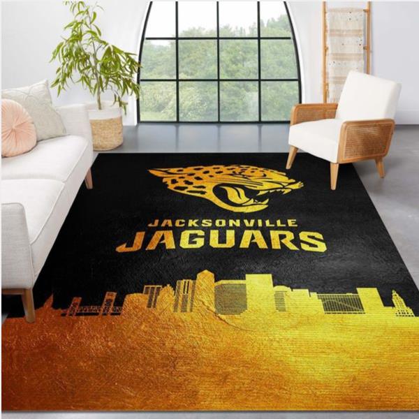 Jacksonville Jaguars Nfl Area Rug Living Room And Bedroom Rug Home Decor Floor Decor