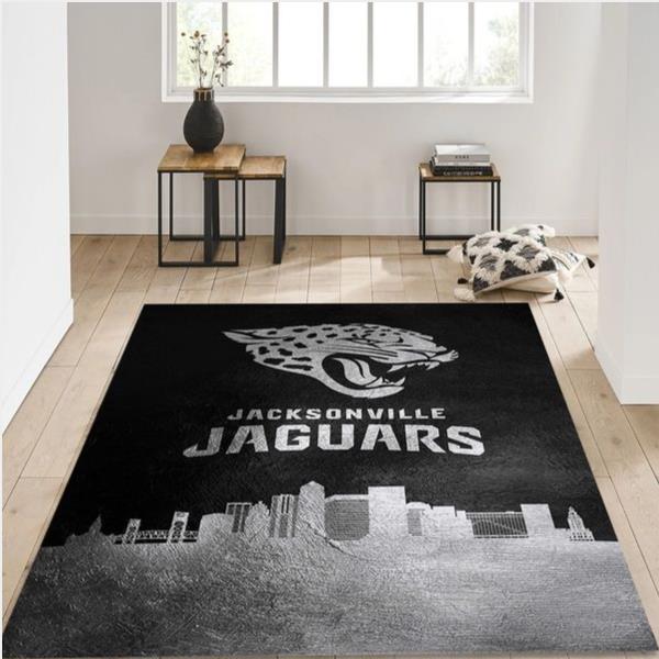 Jacksonville Jaguars Nfl Team Logos Area Rug Living Room Rug Christmas Gift Us Decor