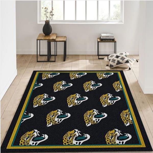 Jacksonville Jaguars Repeat Rug Nfl Team Area Rug Carpet Bedroom Rug Christmas Gift Us Decor