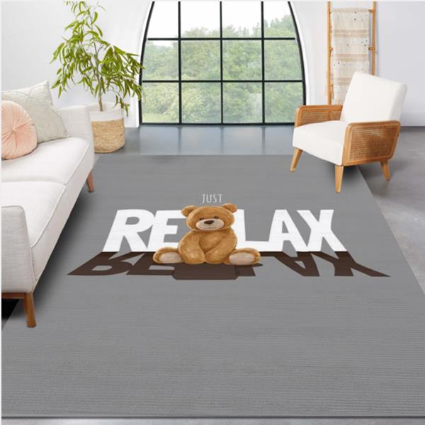 Just Relax Bear Area Rug Living Room Rug Christmas Gift US Decor